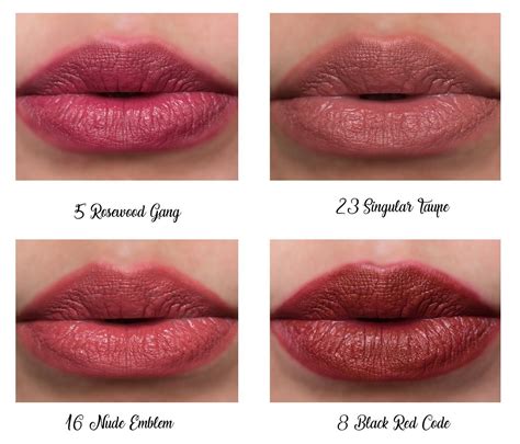 ysl tatouage couture matte stain swatch brown skin 28|YSL lip stain 103.